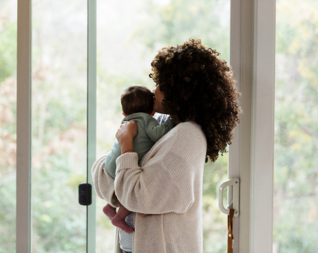 woman holding a baby